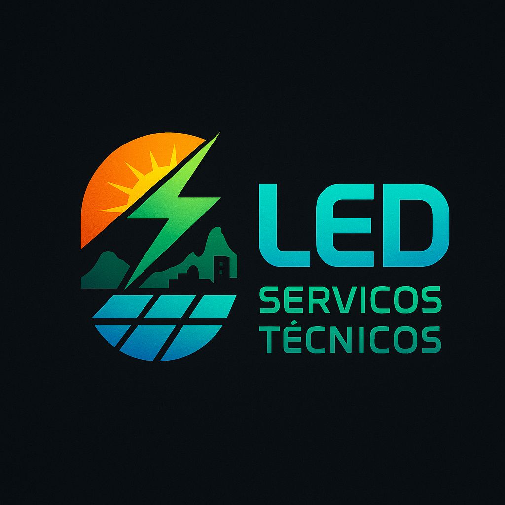 Logomarca de LED Serviços Técnicos